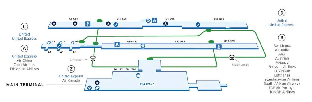 Qatar IAD Terminal Map
