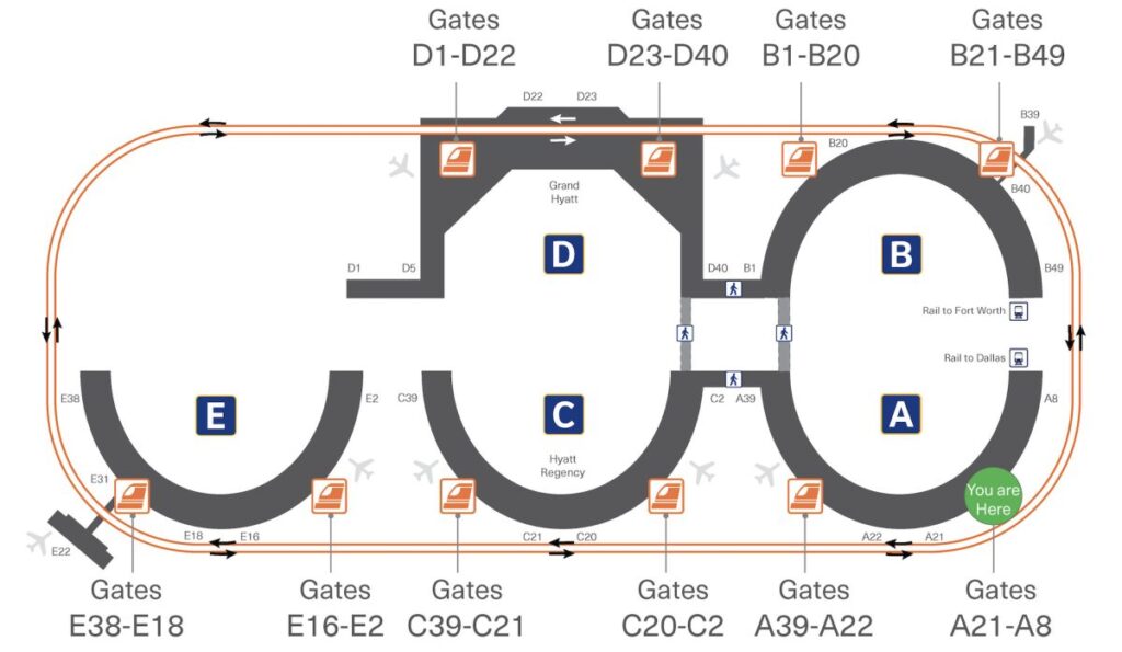 Frontier Airlines DFW Terminal Map