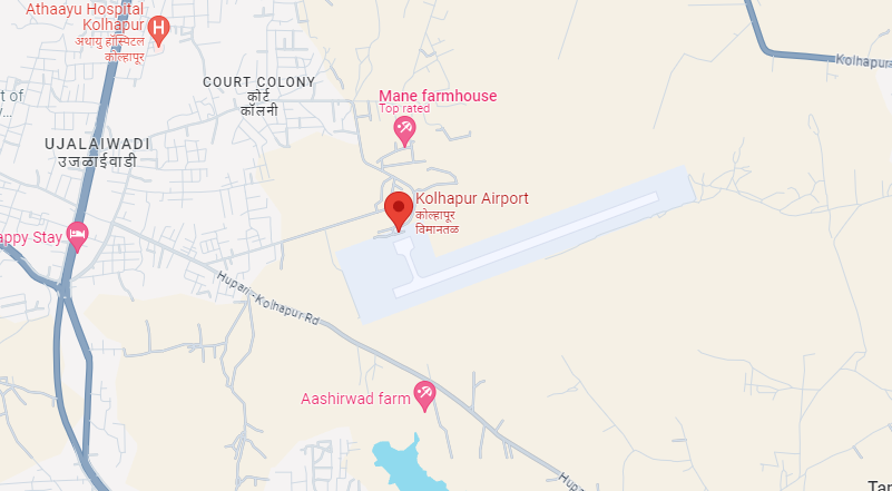 Map of Nearest Airports Mahalaxmi Temple, Kolhapur