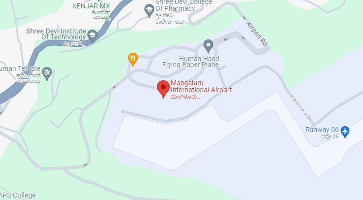 Map of Nearest Airports Kukke Subramanya