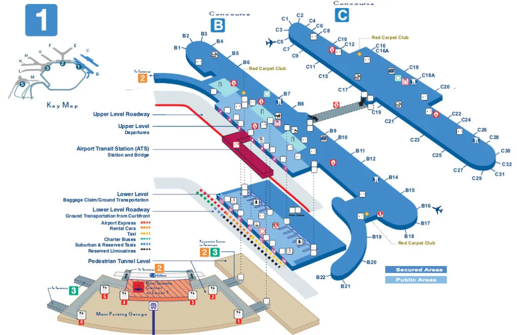 spirit terminal ord map