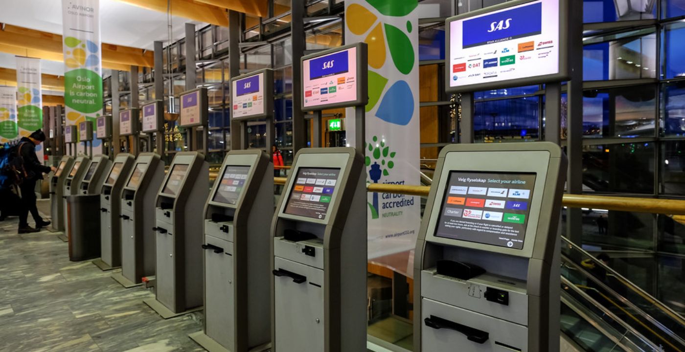 sas check in at self service kiosks