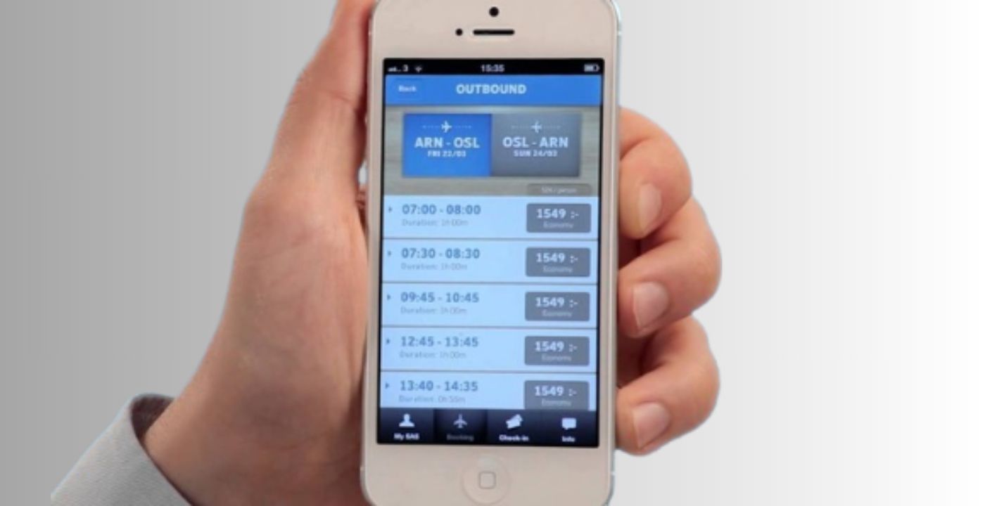 sas airlines mobile app check in