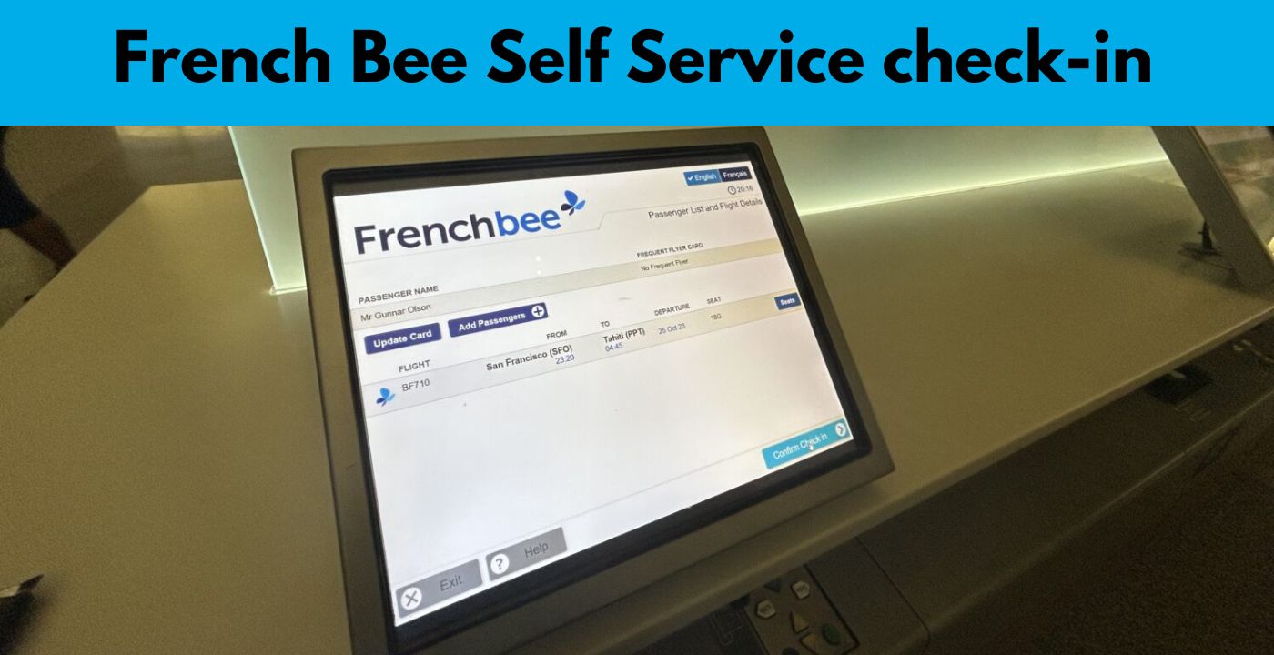 French Bee Self Service check in