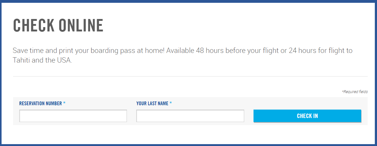 French Bee Online Check In 