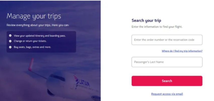 LATAM Change Flight Process Online