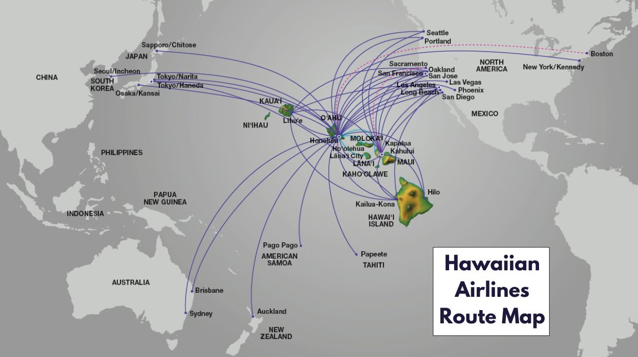 Where Does Hawaiian Airlines Fly Map?