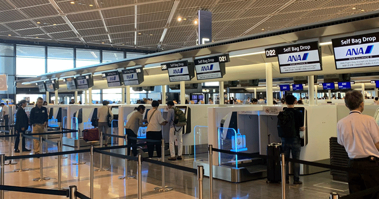ana check-in at the airport