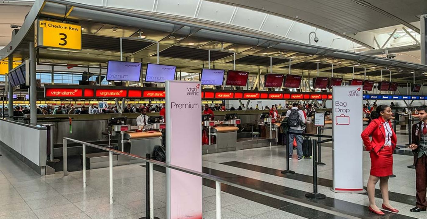 virgin atlantic flight check in at the airport