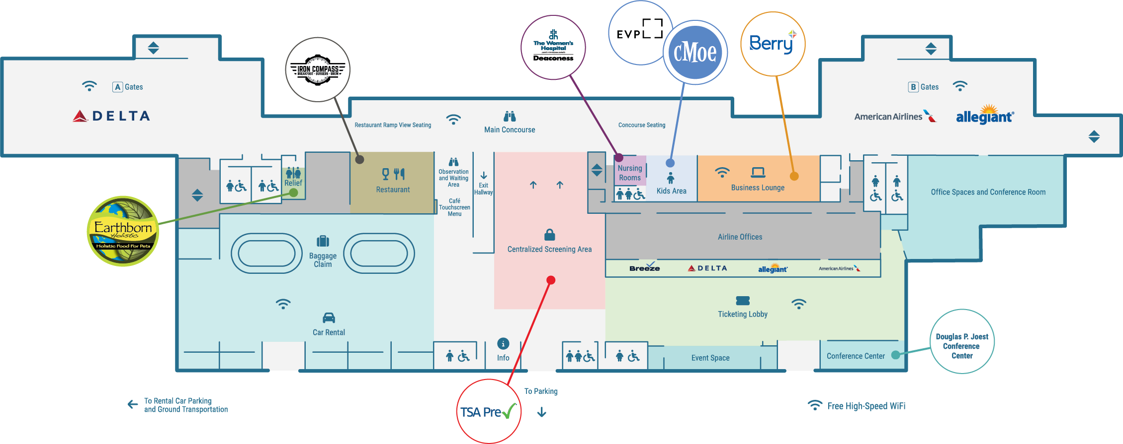 What Terminal is Endeavor Air at EVV Airport? +18557451194