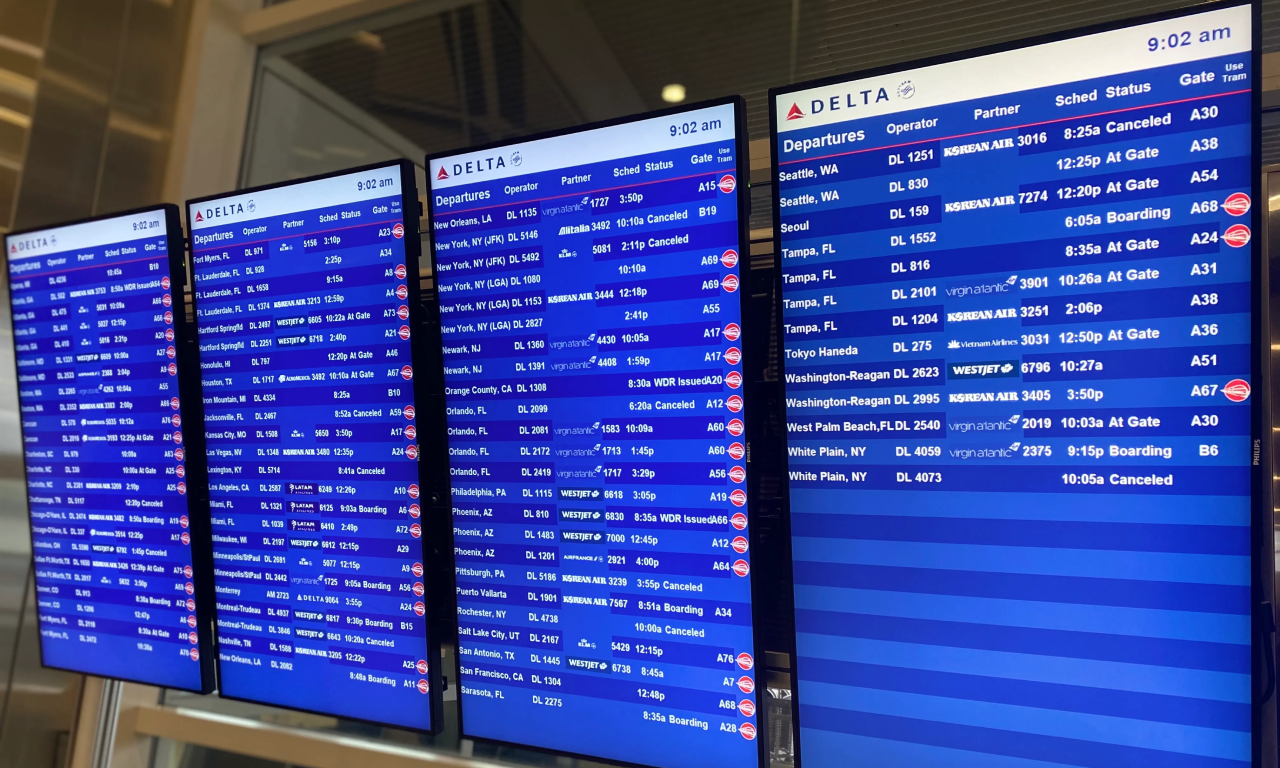 DTW Airport Departures