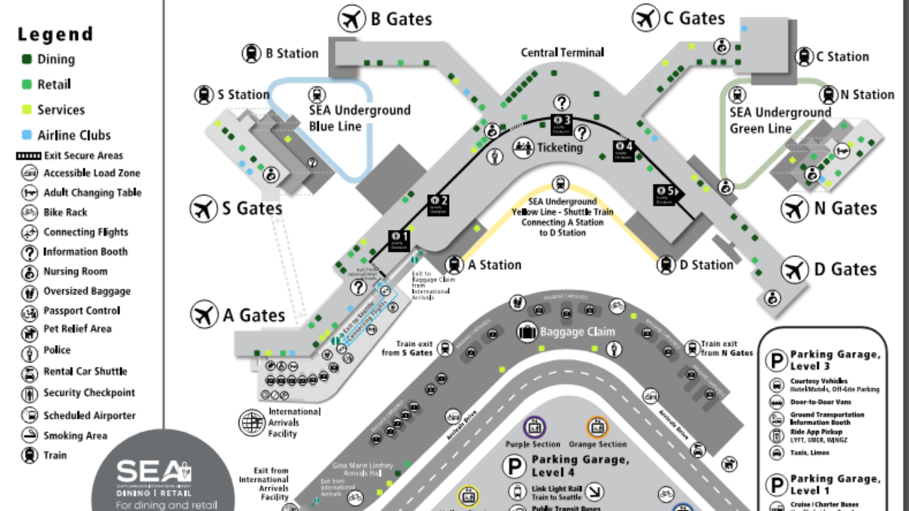 Seattle Tacoma Airport (SEA) Terminal Map