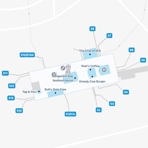 Seattle Airport South Satellite Concourse Map