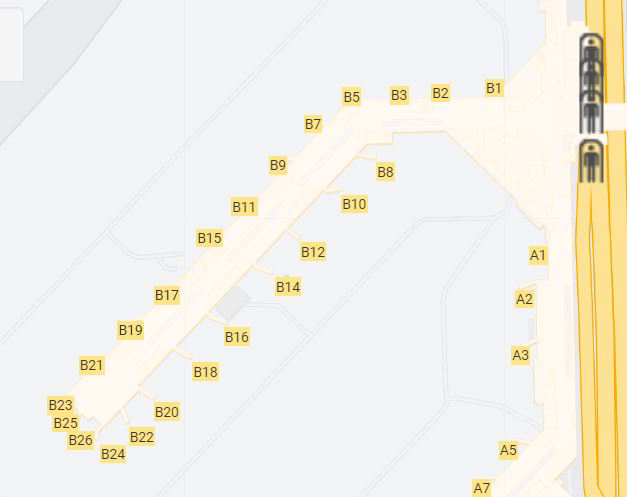 Seattle Airport Concourse B Map