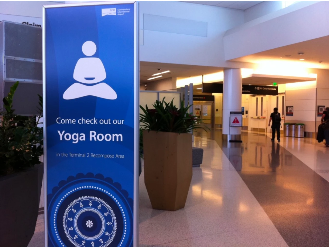 Yoga room for sleep at ORD airport
