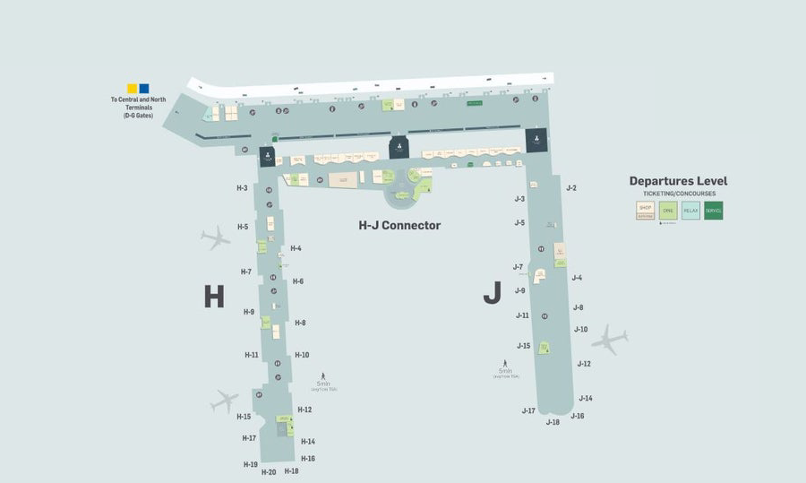 MIA Airport South Terminal map