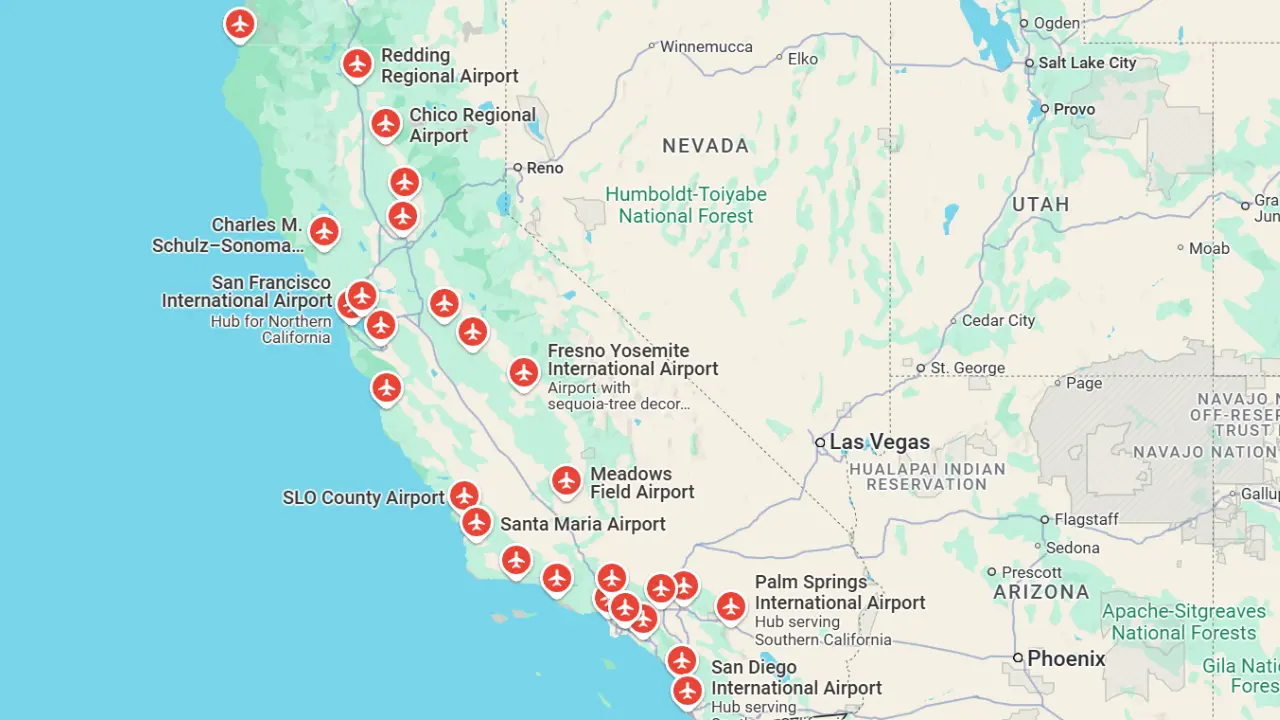 California Airports, USA