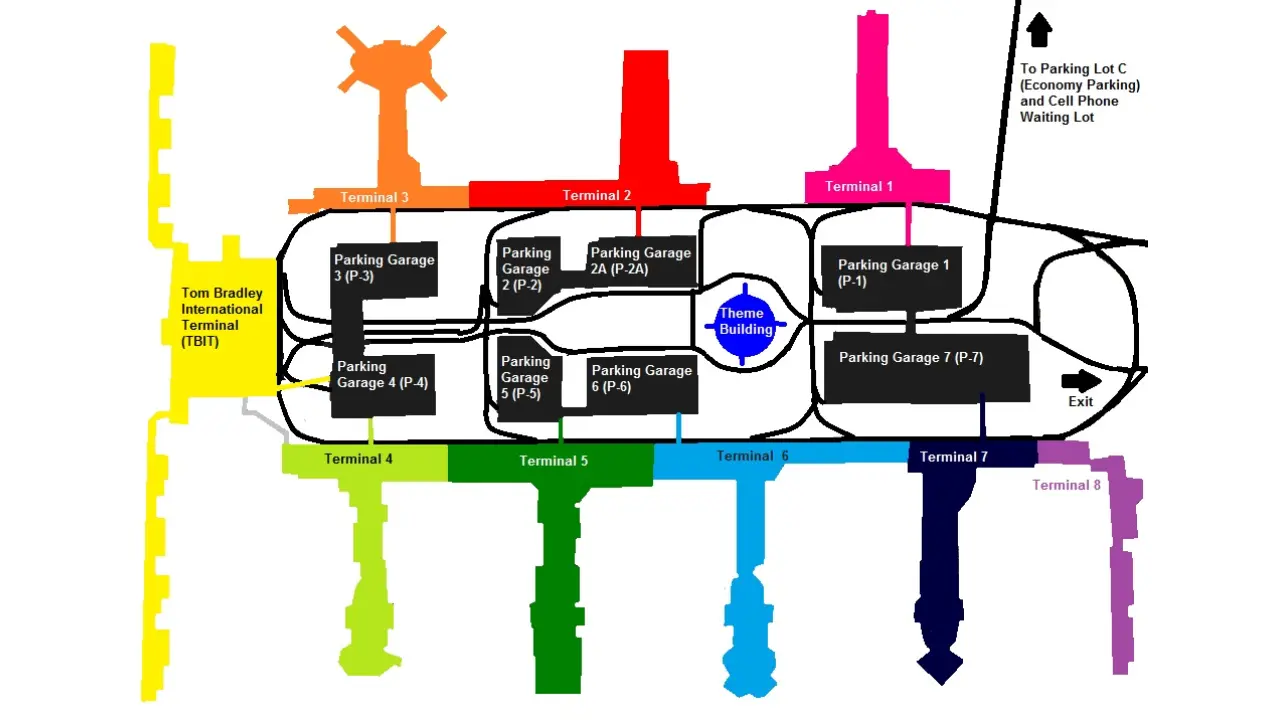 Los Angeles International Airport (LAX) Map