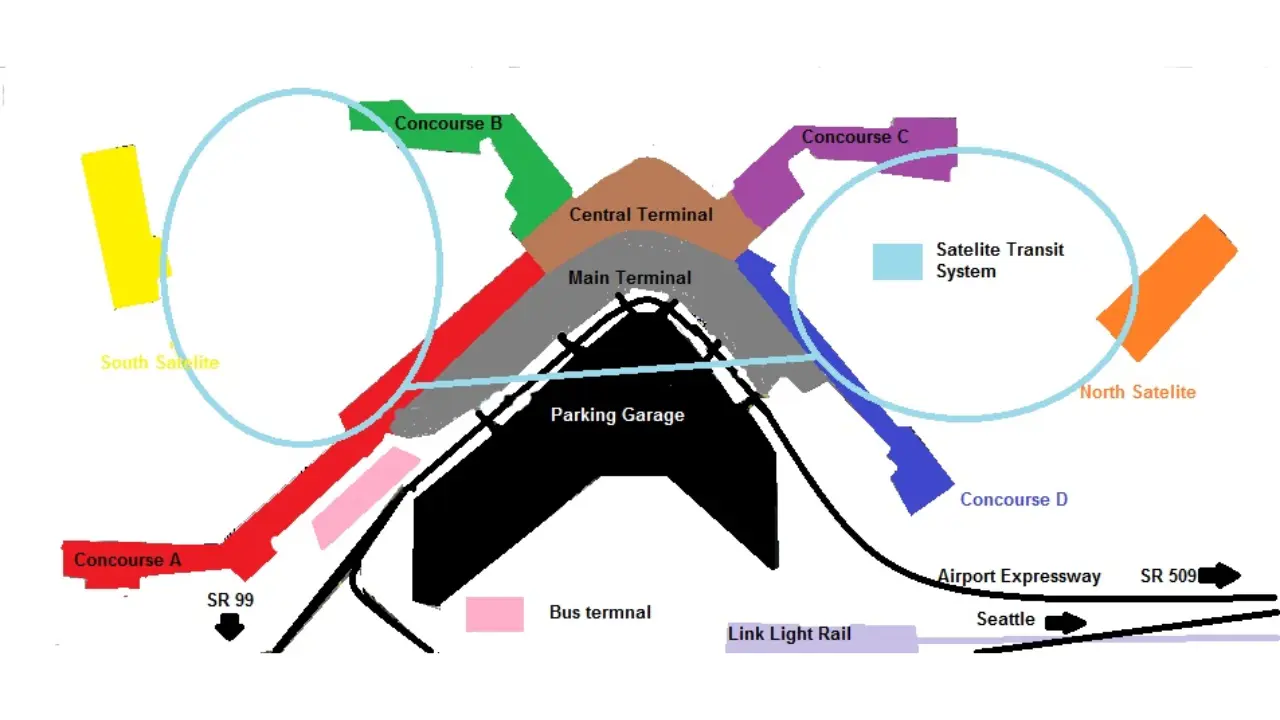 Map of Seattle-Tacoma International Airport (SEA)