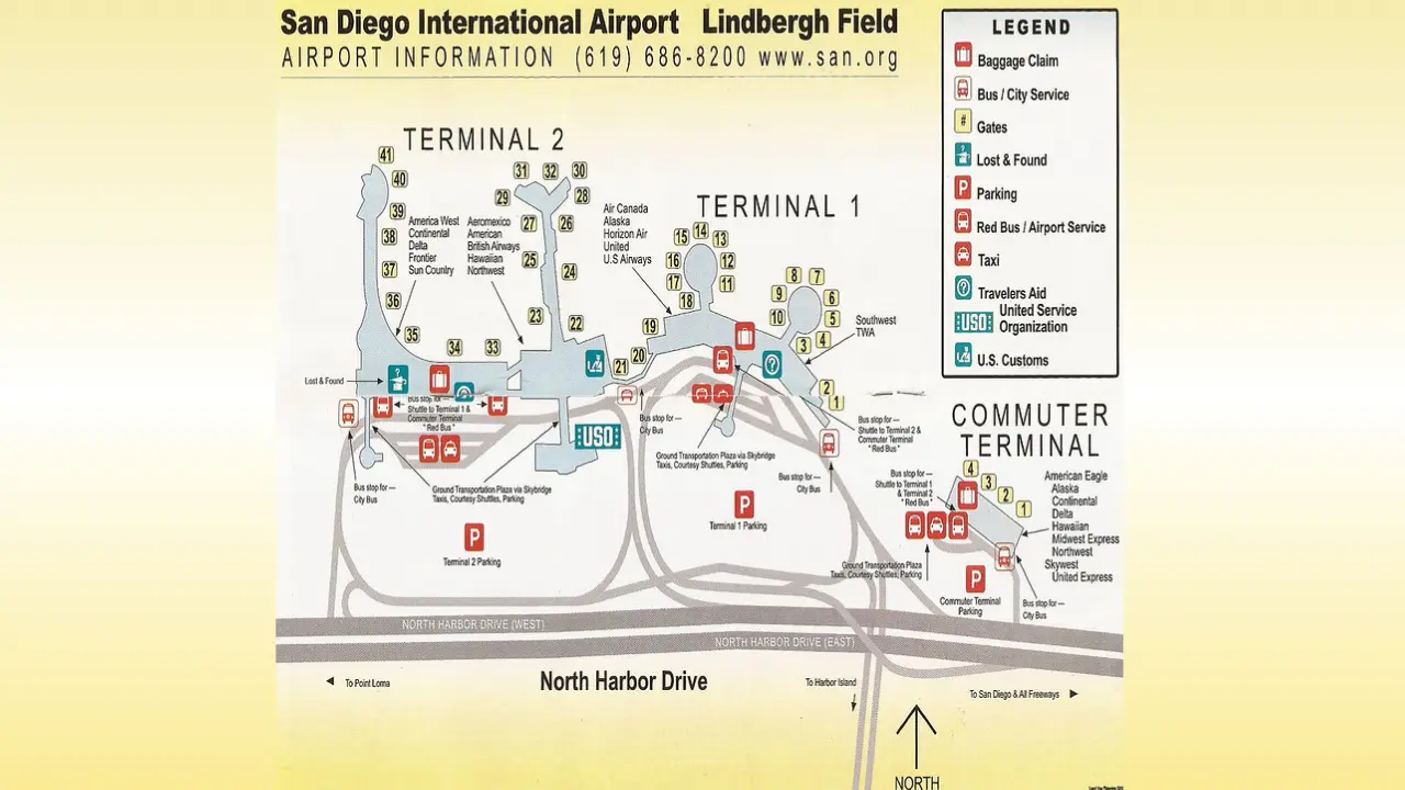 San Diego International Airport (SAN) Map