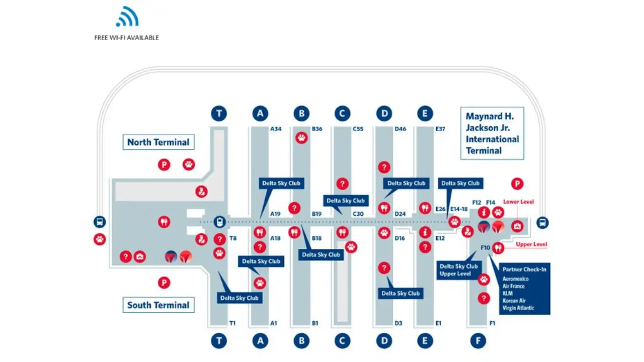 Map of Hartsfield-Jackson Atlanta International Airport (ATL)