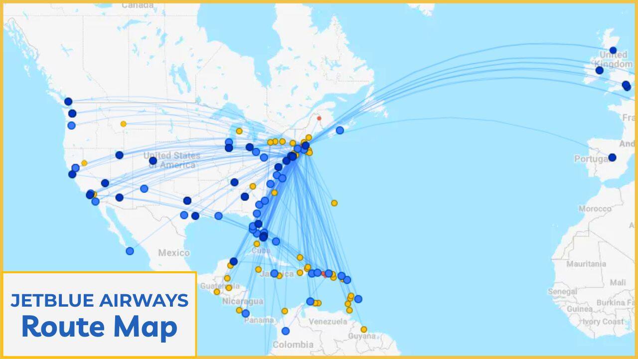 JetBlue Airways Route Map