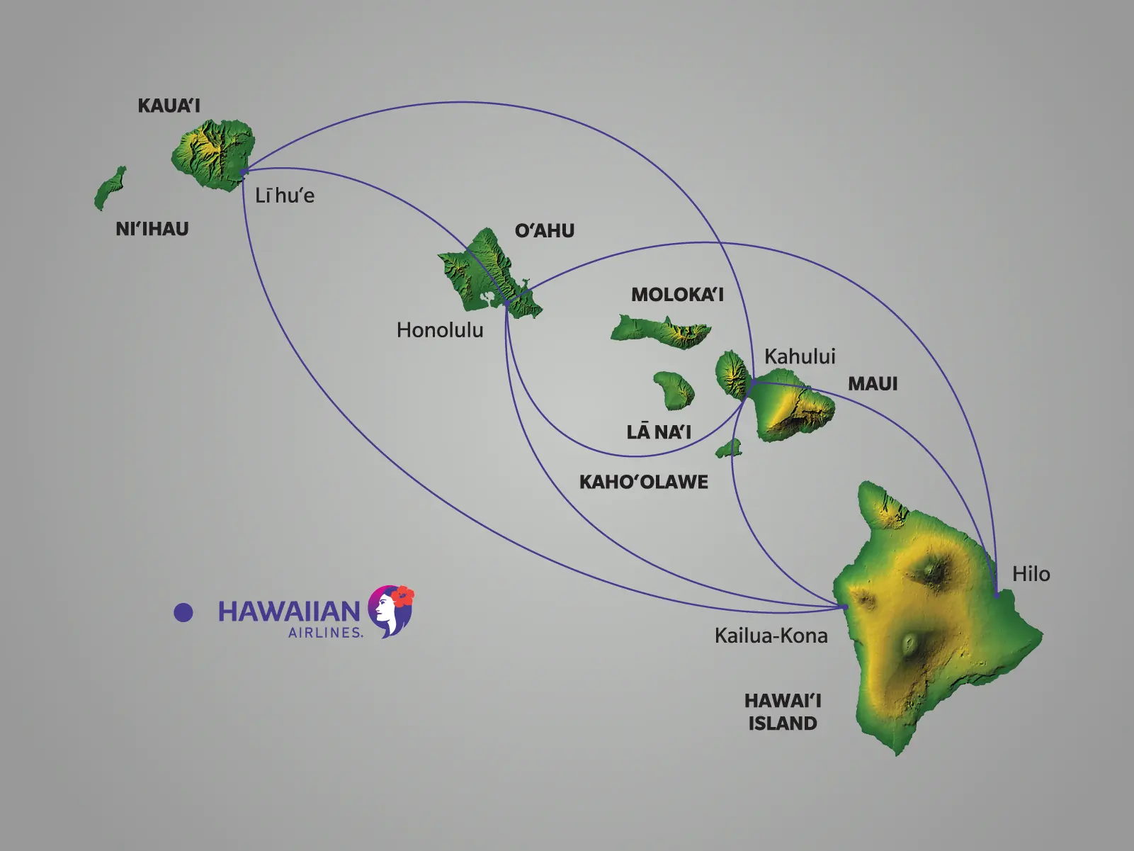 hawaiian airlines route map