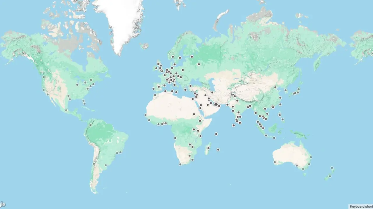 emirates flights route map