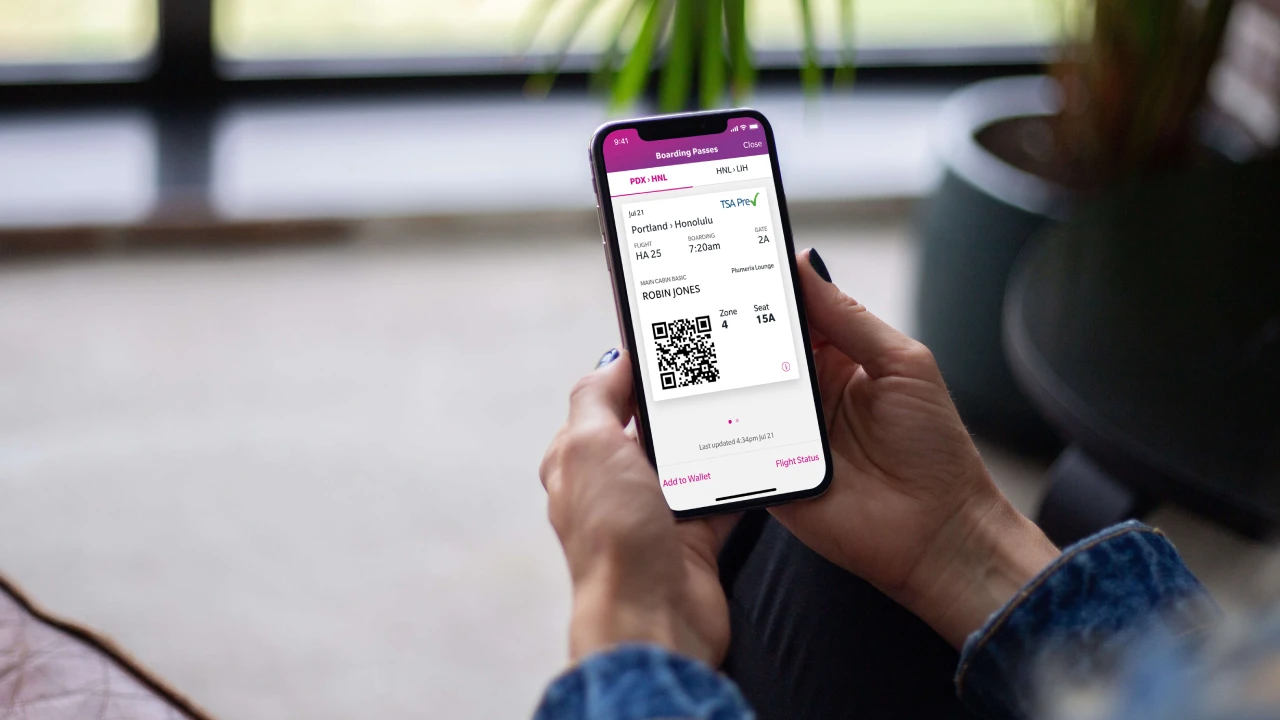 Hawaiian Air Mobile App Check-in Timing