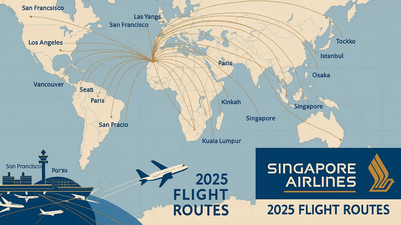 Singapore Airlines Fly Route Map 2025