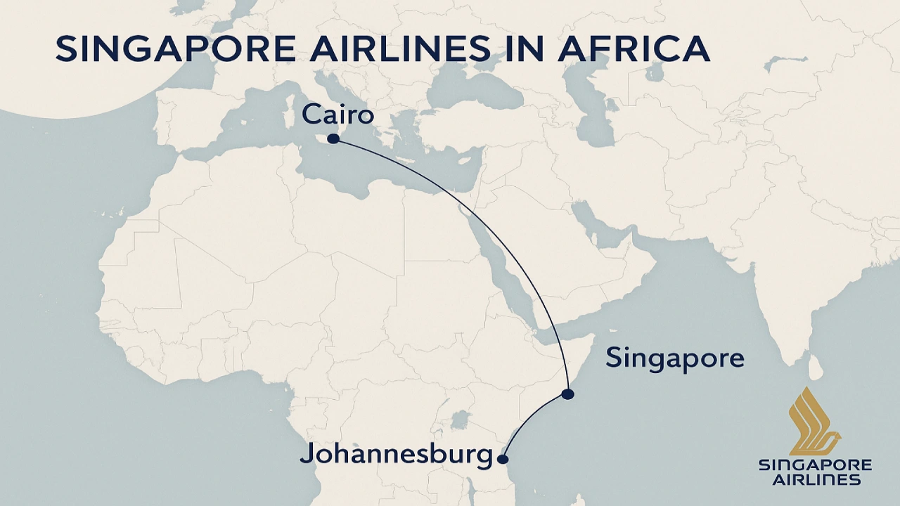 Destinations Served By Singapore Airlines in Africa