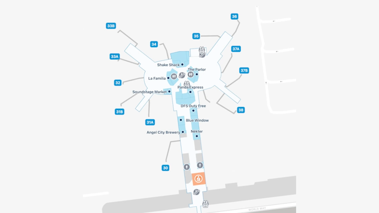 LAX Airport Terminal 3 Map