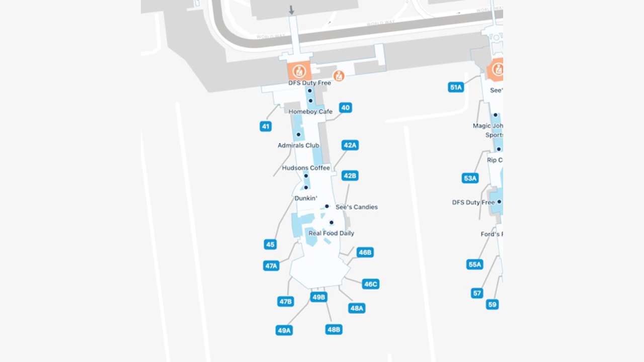 LAX Airport Terminal 4 Map