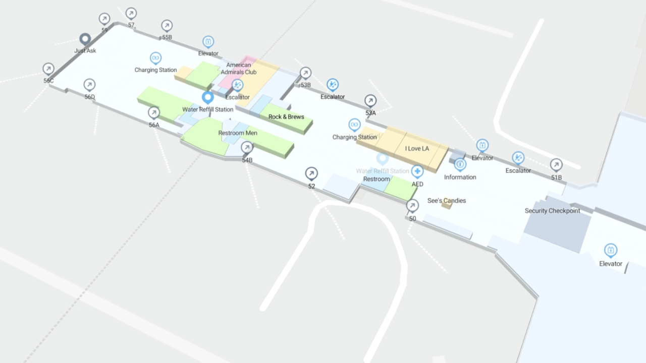 LAX Airport Terminal 5 Map