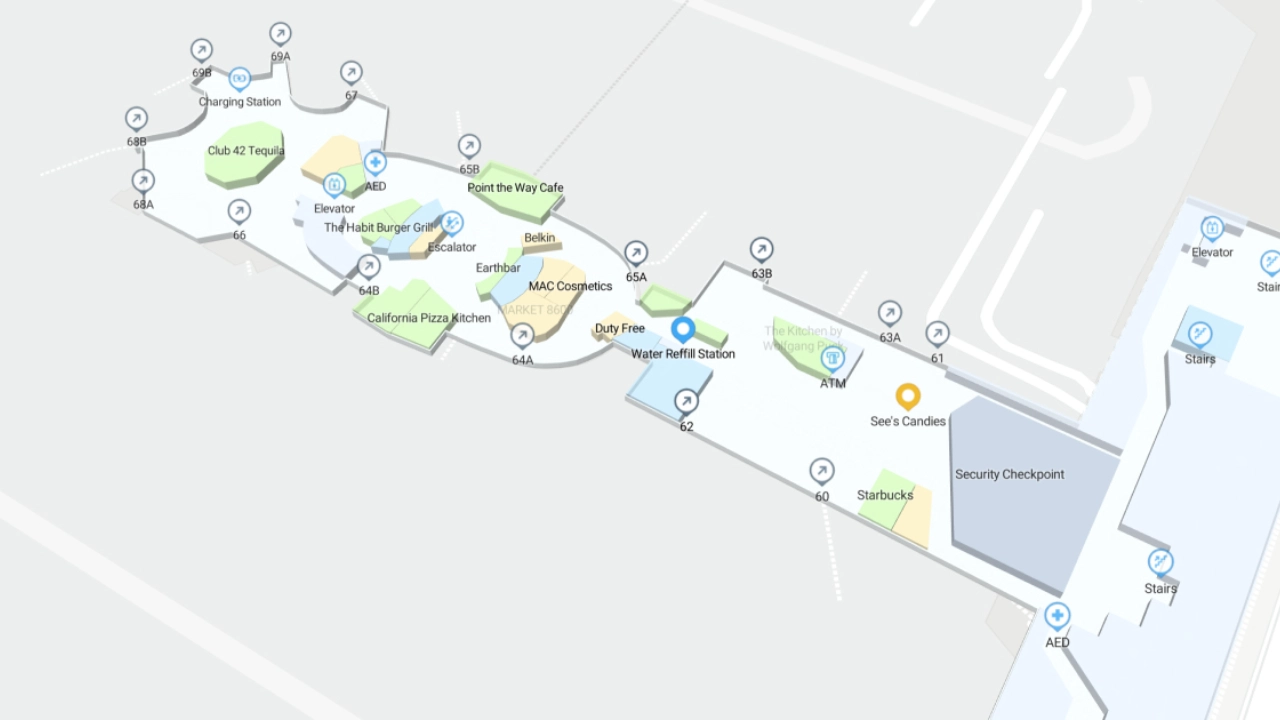 LAX Airport Terminal 6 Map