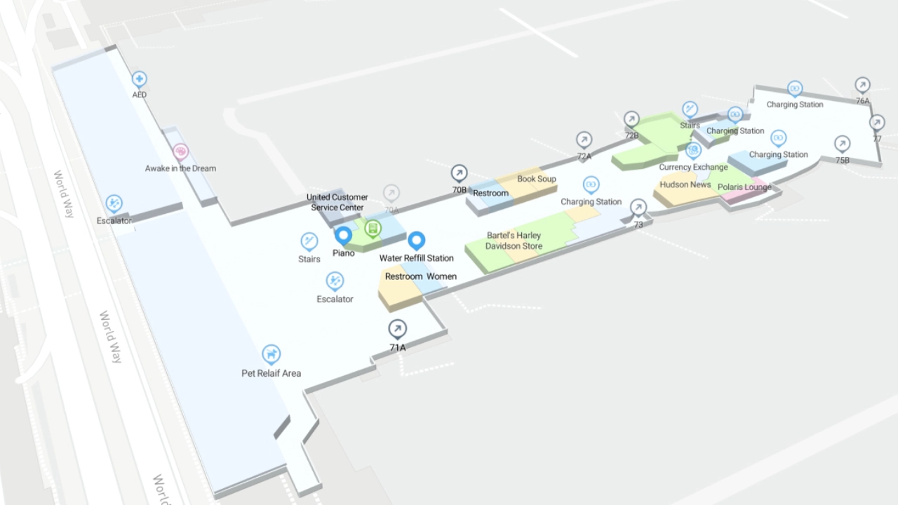 LAX Airport Terminal 7 Map