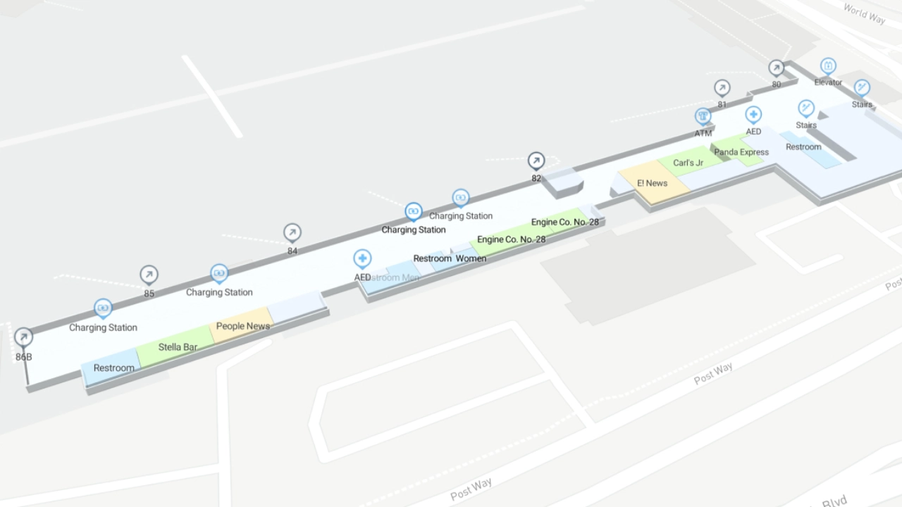 LAX Airport Terminal 8 Map