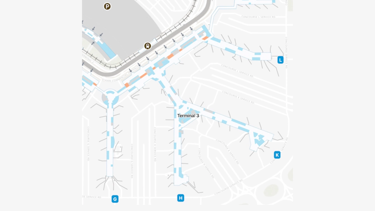 ORD Airport Terminal 3 Map