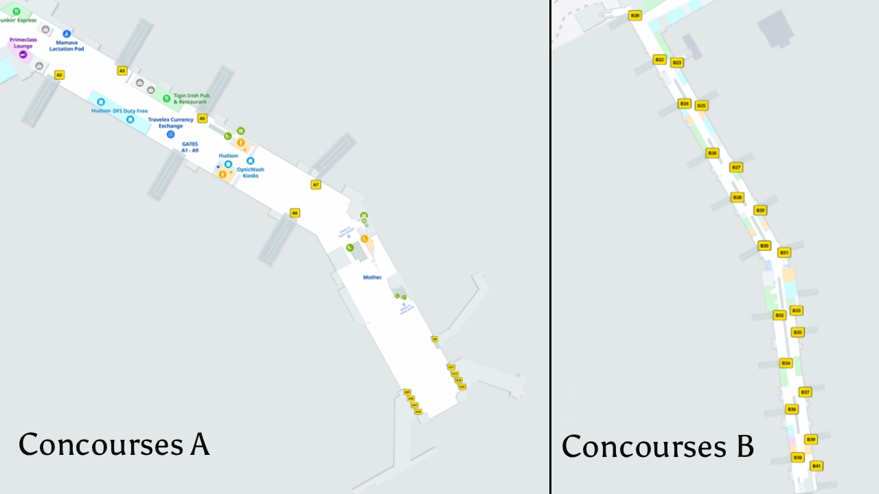 Concourses – A and B