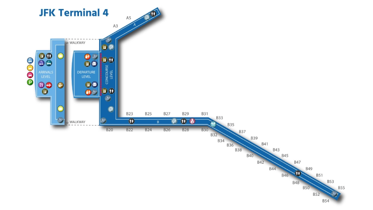 Map Image of Terminal 4 JFK Airport