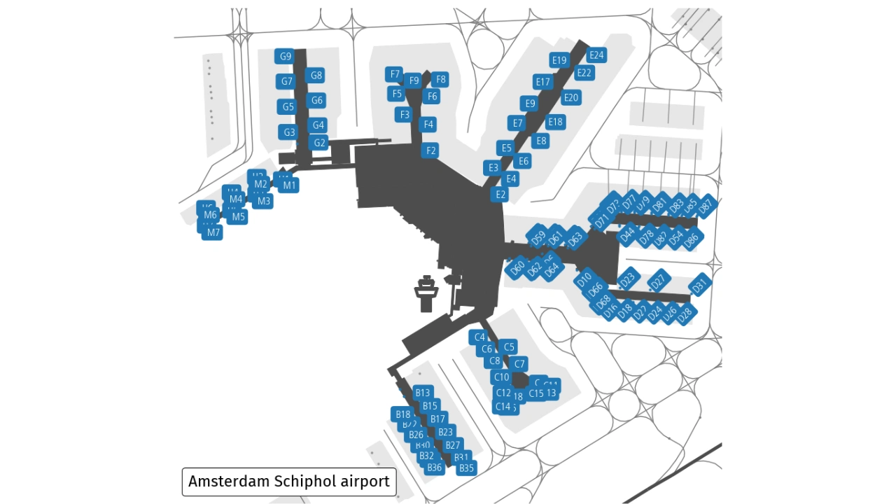 AMS Airport Departure Hall