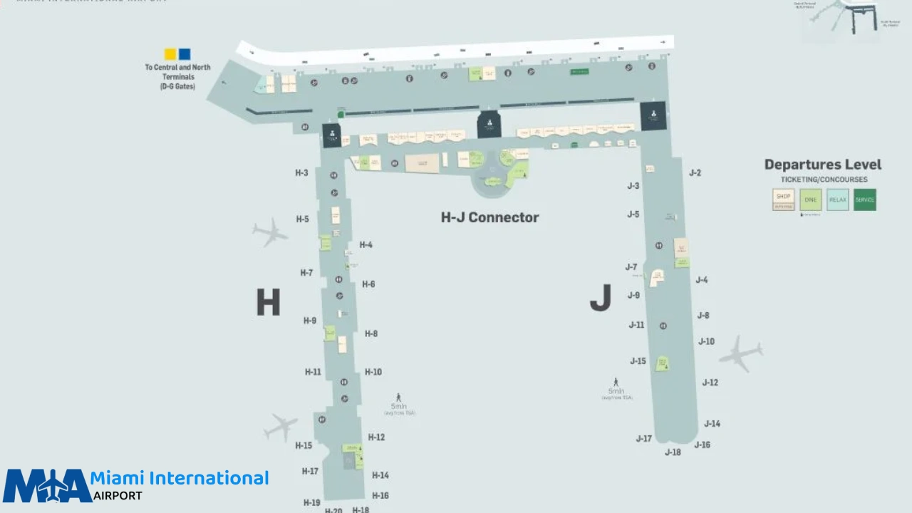 Miami South Terminal: Map and Layout