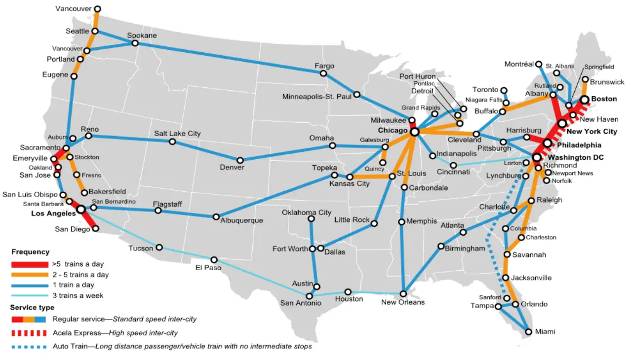 Amtrak Auto Train Routes