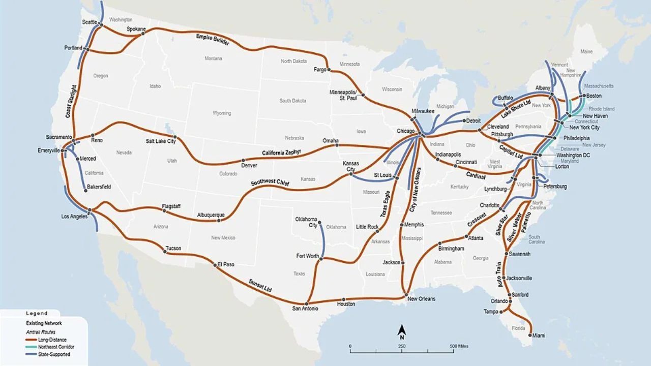 Amtrak Routes serving Delaware