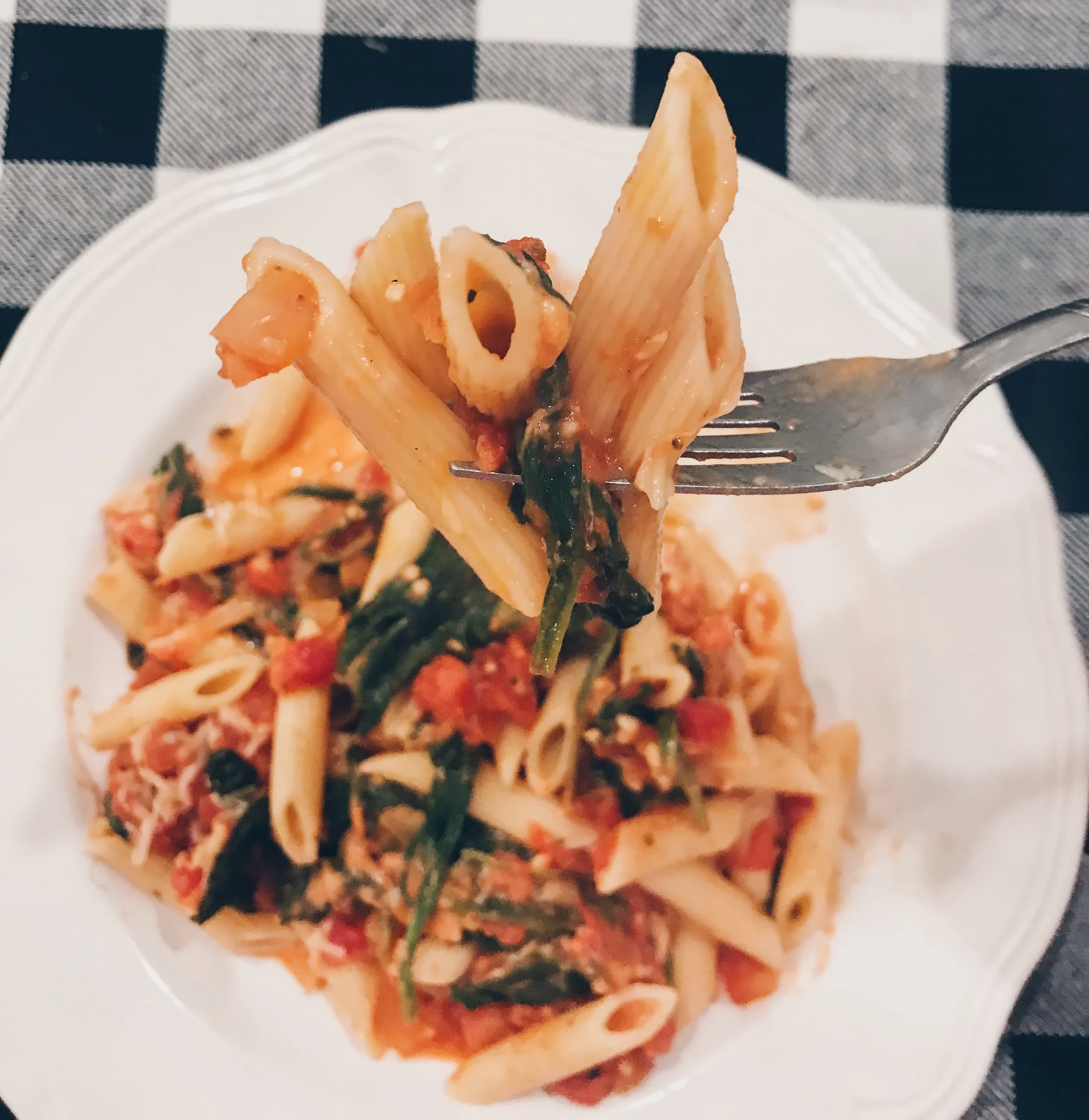 spinach-tomato-pasta-bake