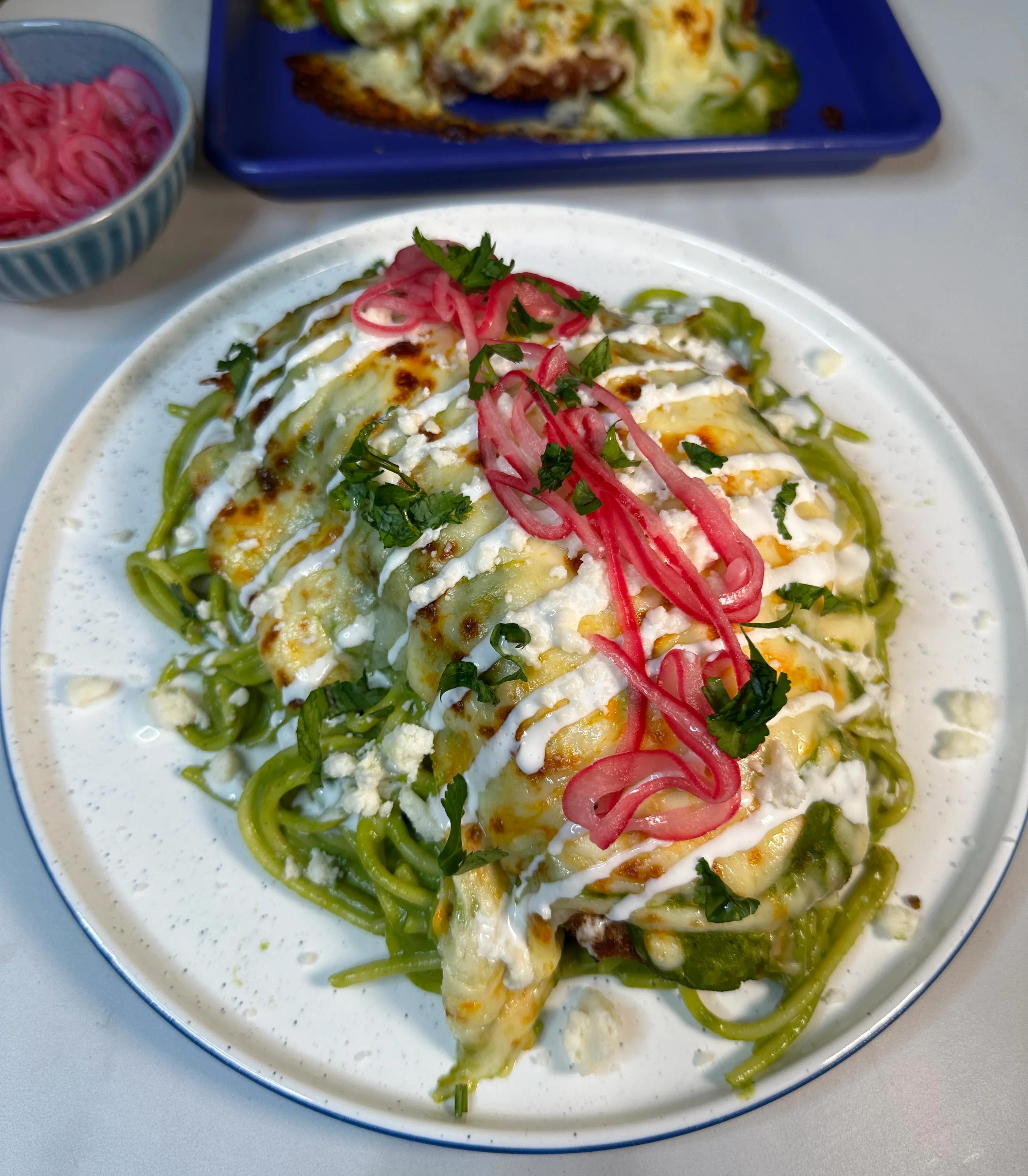 mexican-chicken-parm-(green-spaghetti)