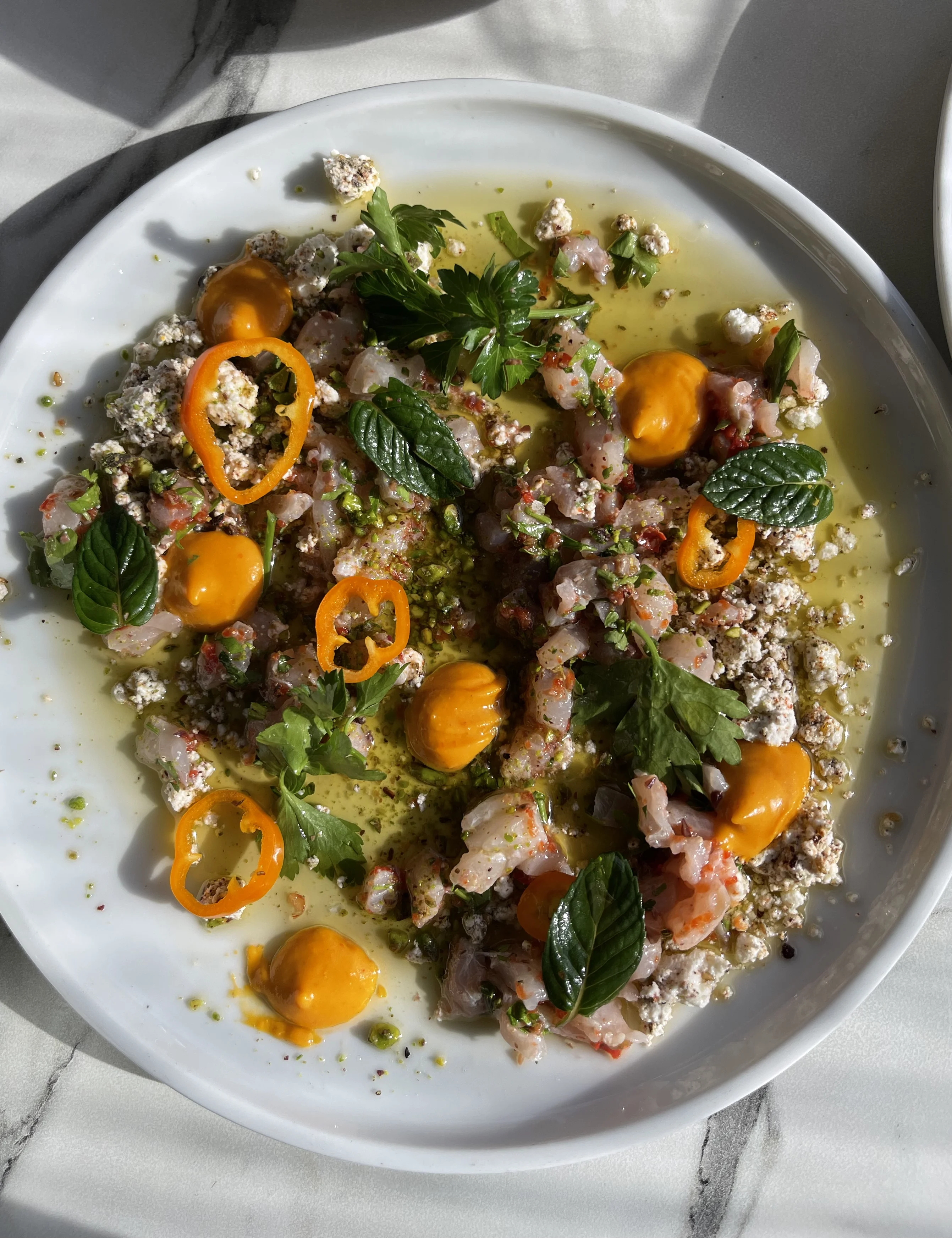 pistachio-grouper-ceviche-w.-feta-and-za'atar