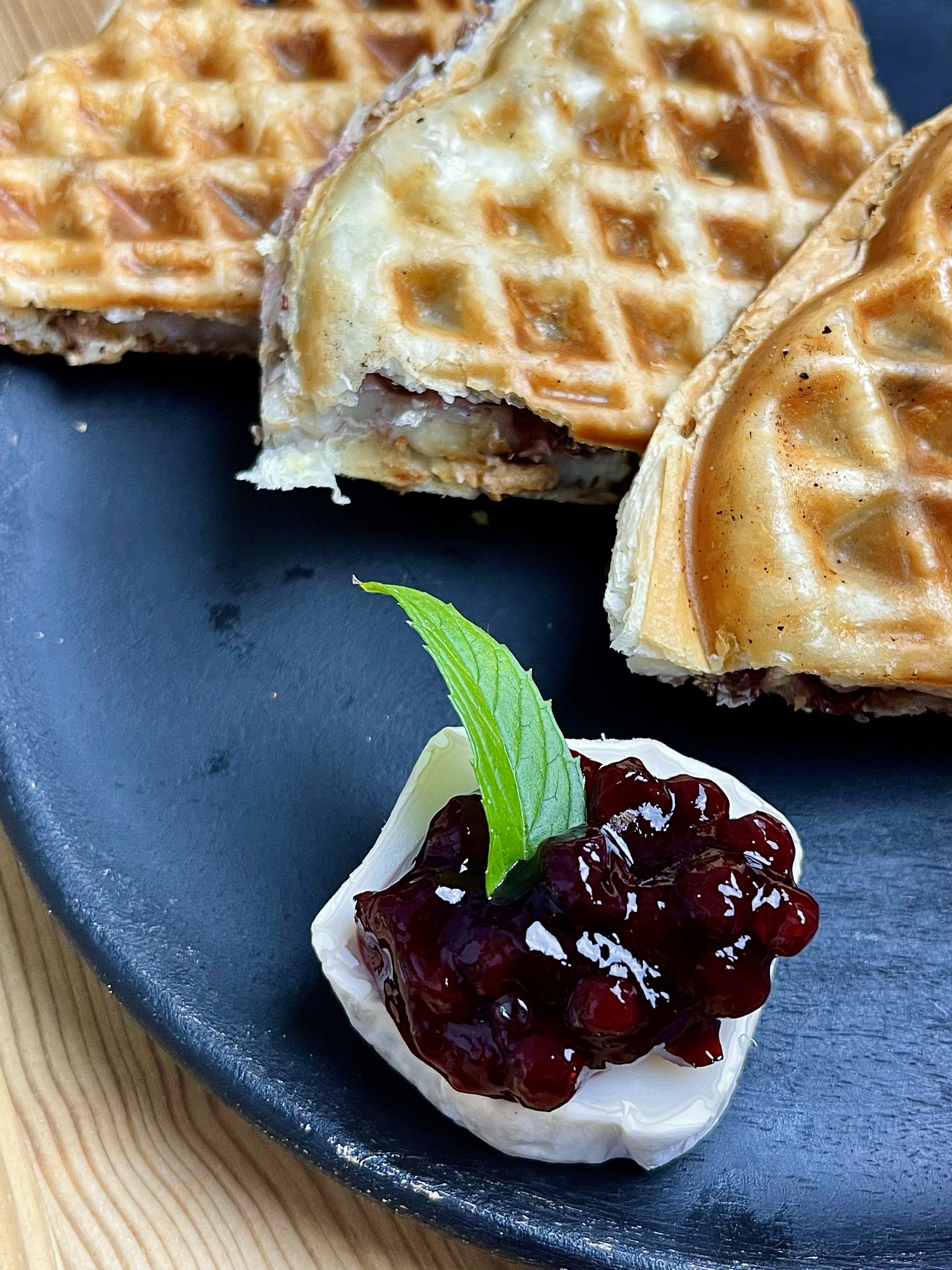 waffle-maker-goats-cheese-pie