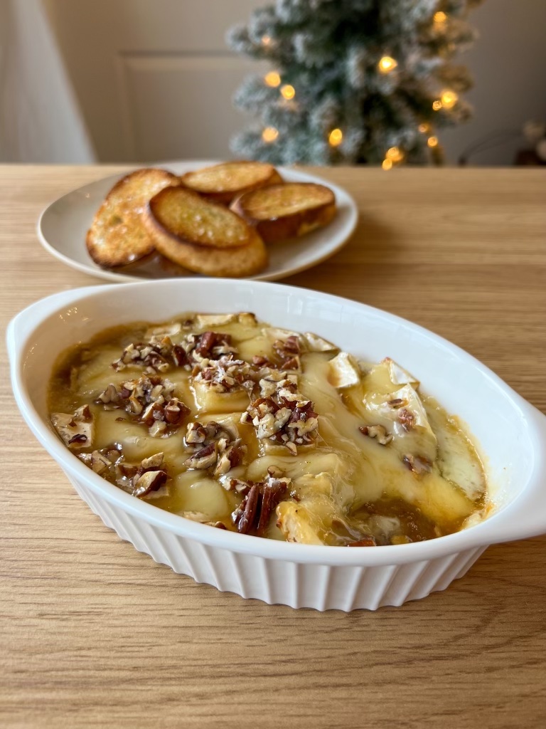 maple-bourbon-and-pecan-baked-brie