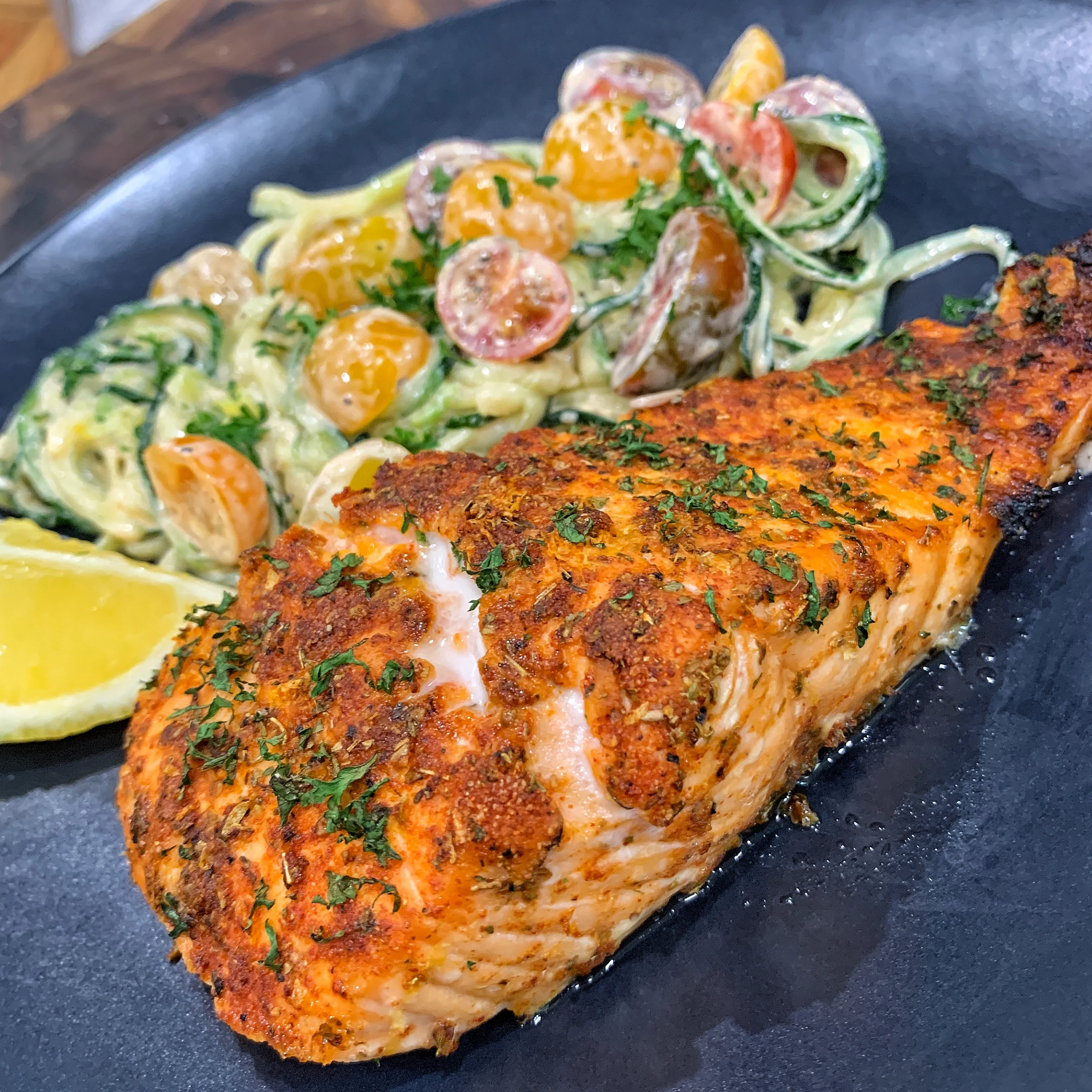 baked-salmon-and-zucchini-salad